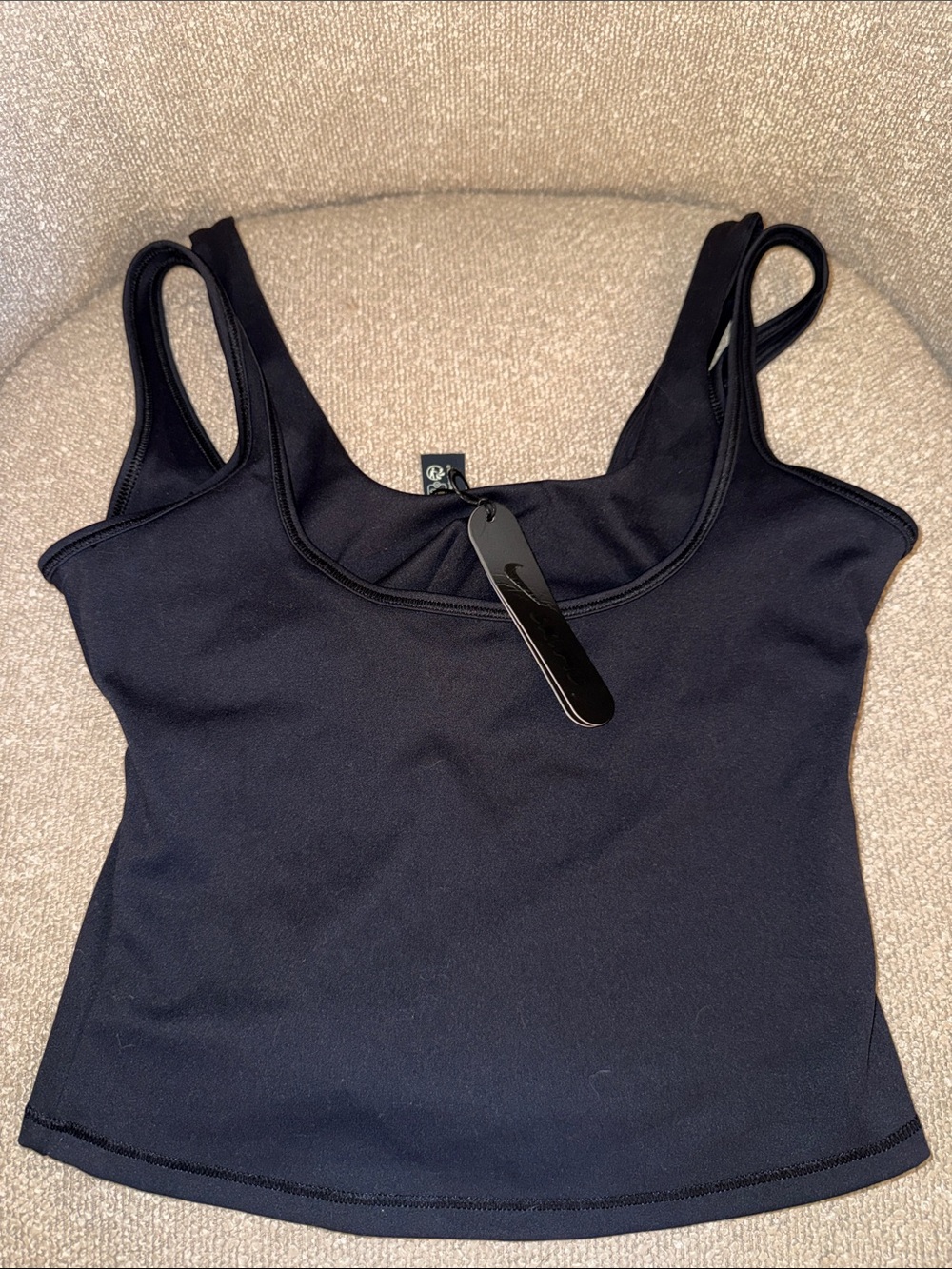 SKIMS Nike Women's Black Scoop-Neck Athletic Tank